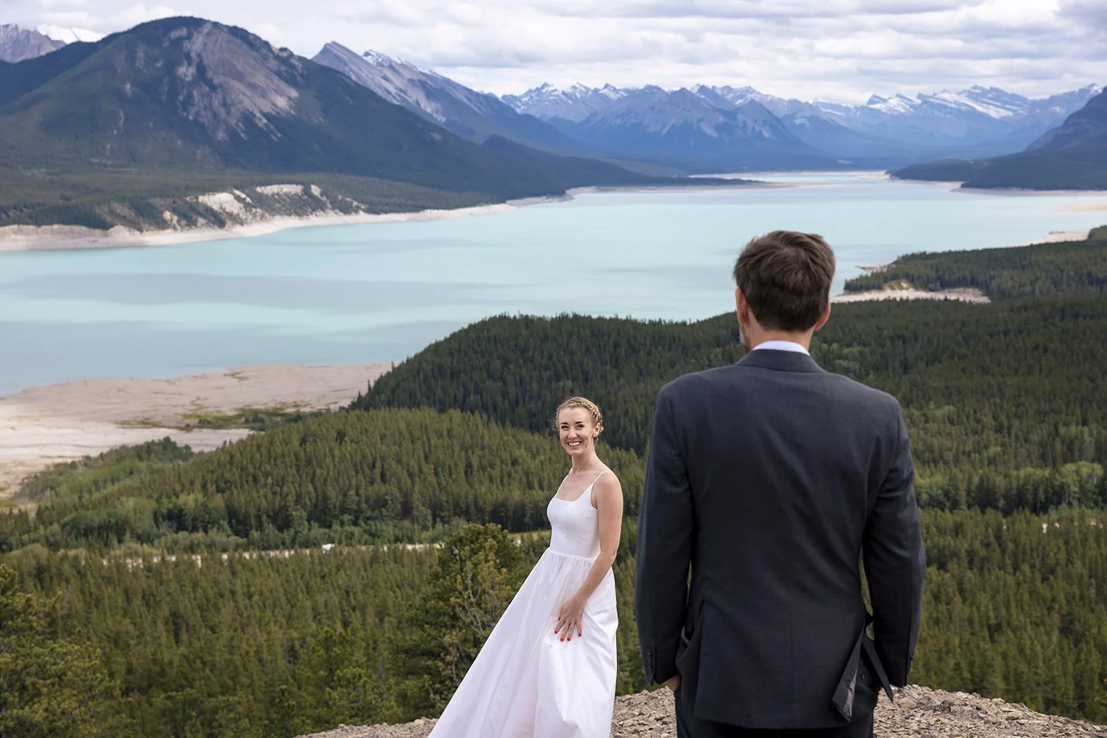 vision-quest-hiking-elopement-photos-in-banff-in-june-captured-by-banffs-local-heli-elopement-experts-Wild-Alpine-Image-Co.