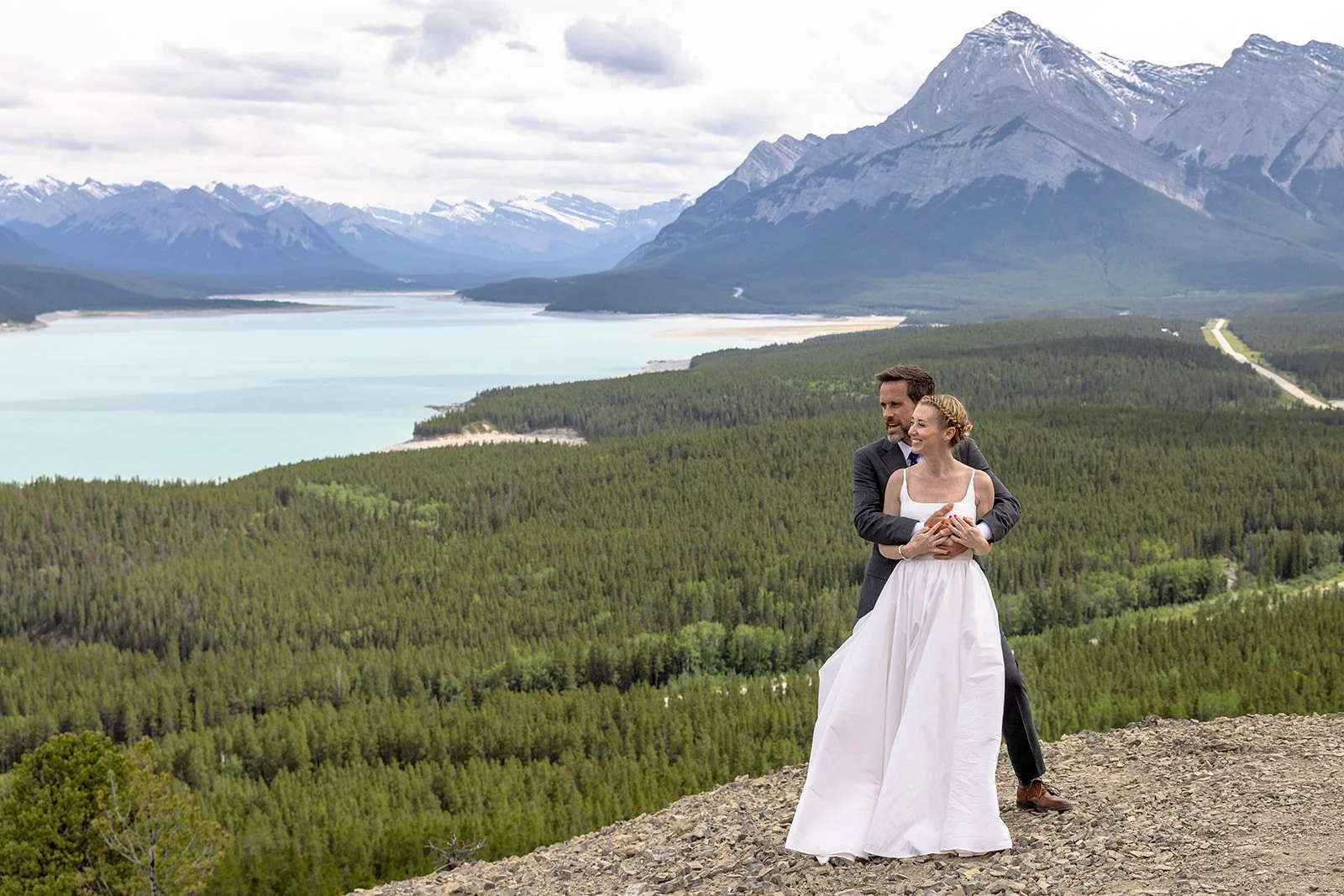 vision-quest-hiking-elopement-photos-in-banff-in-june-captured-by-banffs-local-heli-elopement-experts-Wild-Alpine-Image-Co.