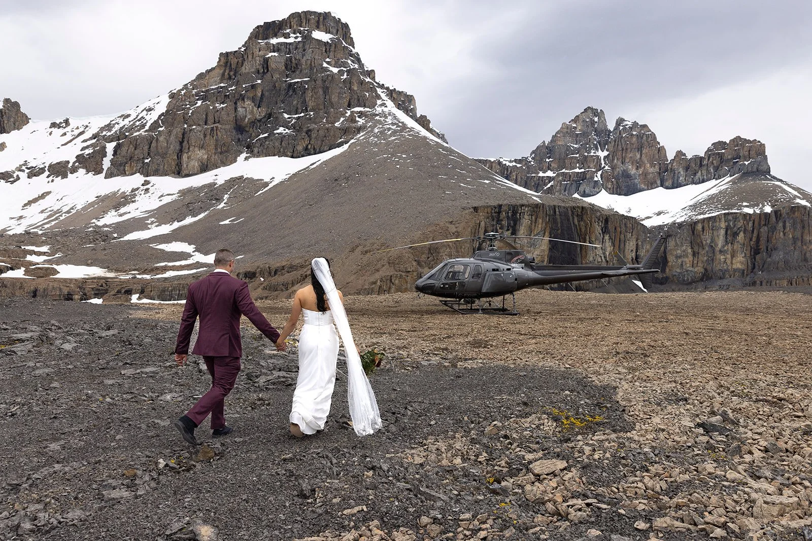 heli-elopement-with-glacier-views-in-banff-with-Wild-Alpine-Image-Co.-Banff's-best-elopement-photographers