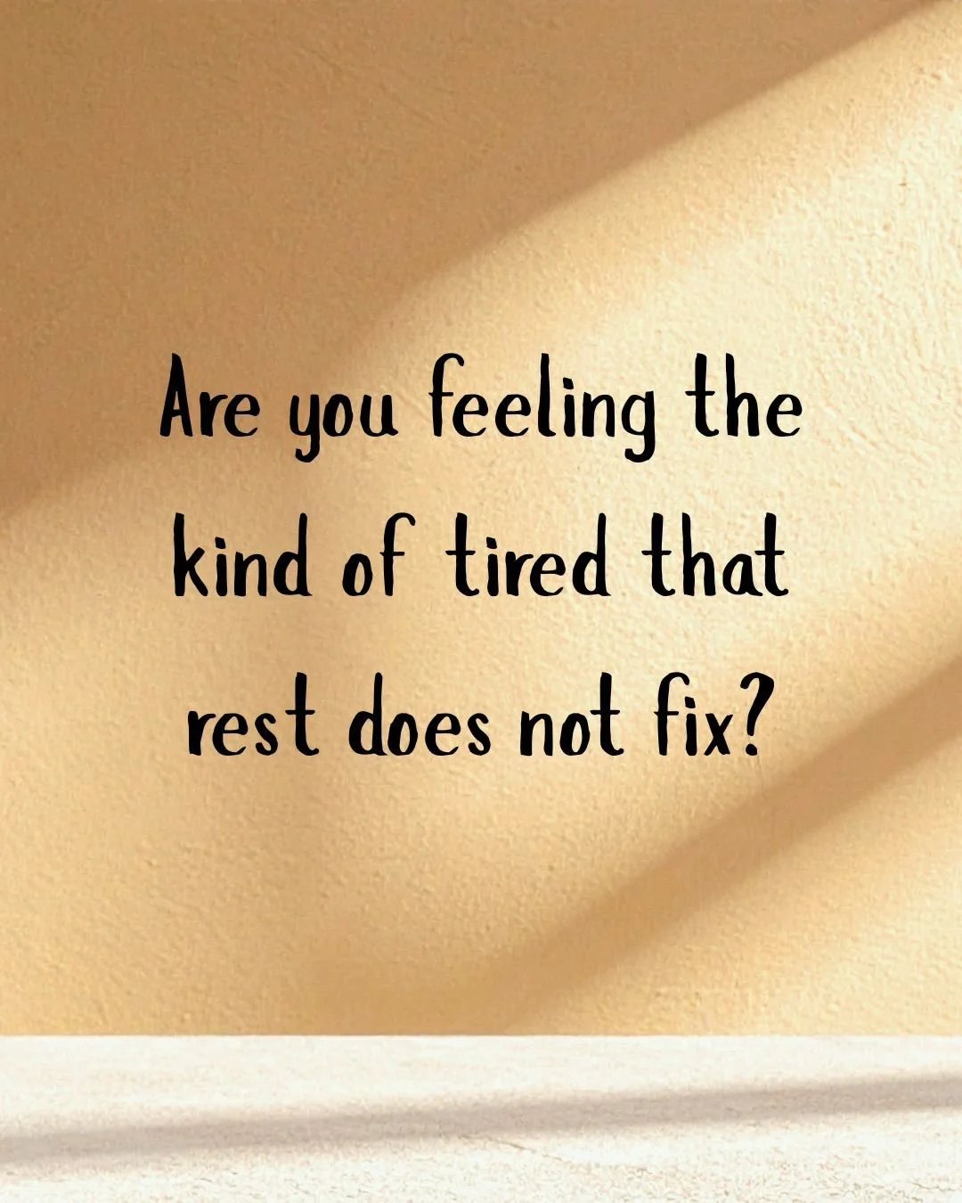 Some exhaustion does not come from doing too much in one day.

It comes from carrying too much for too long.
From holding a lot inside.
From trying to keep going when your system is asking for care.

If you&rsquo;ve been feeling this kind of tired la