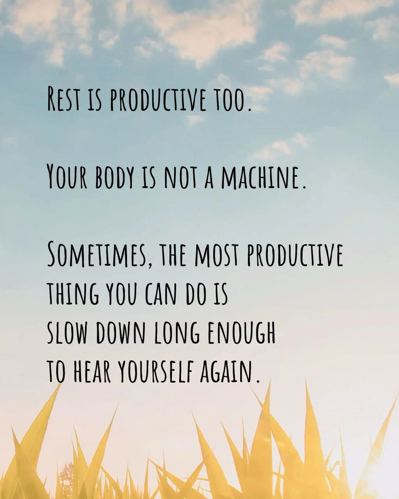 Modern life teaches us to push through everything.

But constantly overriding exhaustion is not the same thing as being well.

Sometimes rest is the thing that helps us return to clarity, steadiness, and ourselves.

Small pauses matter.

Save this fo