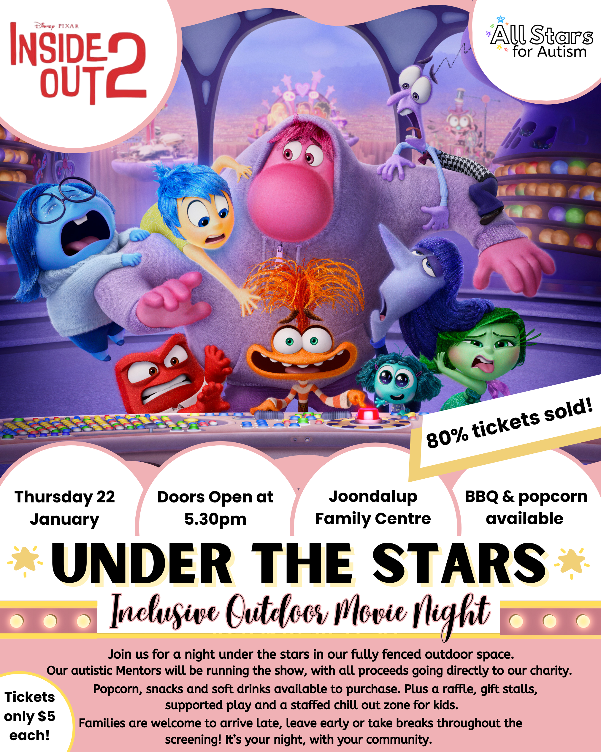 Sensory Friendly Outdoor Movie Night - Inside Out 2