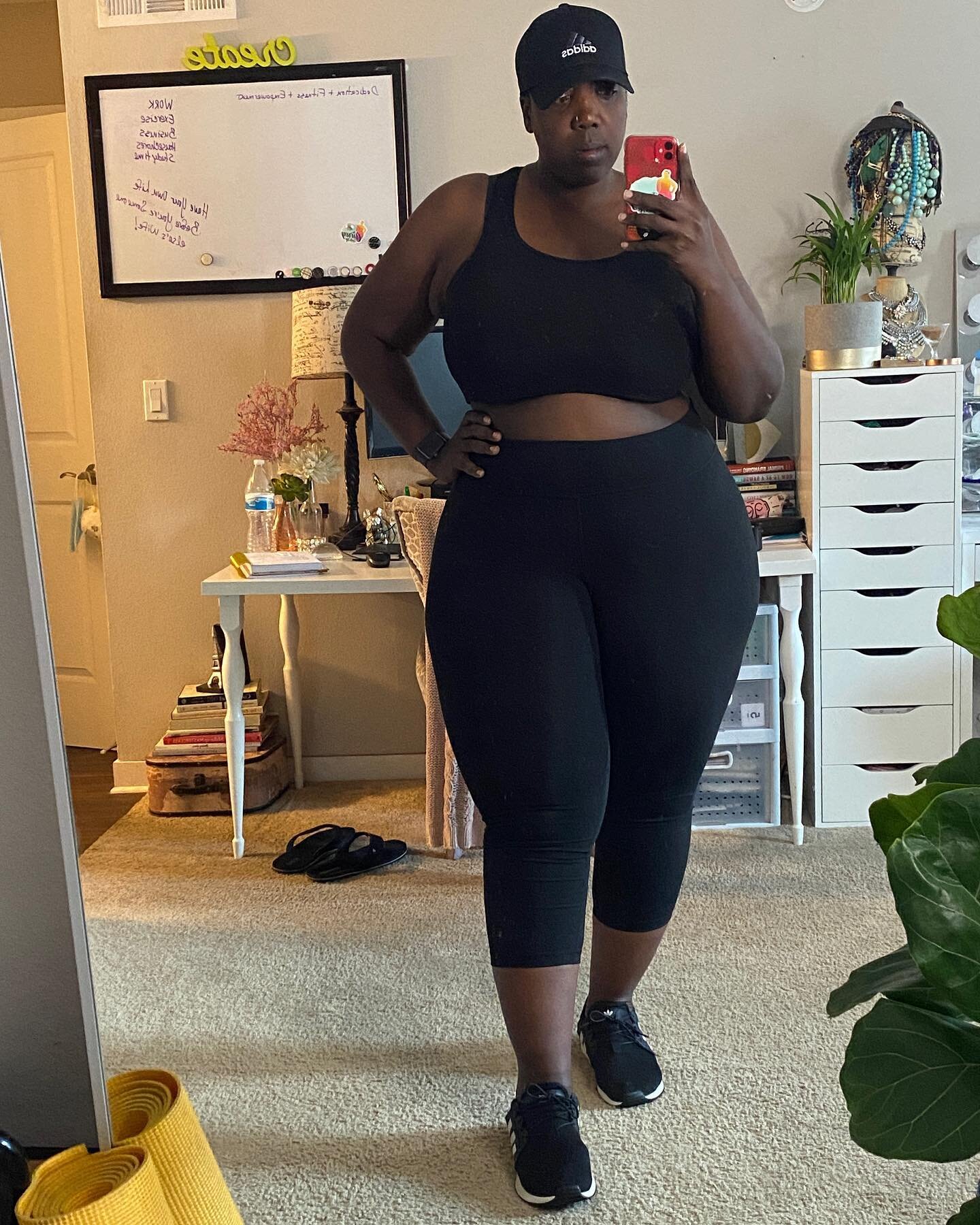 Working on my health! It&rsquo;s a challenge and every day isn&rsquo;t easy but it&rsquo;s worth it!!!
I spent so long not taking care of my body, now my goal is to nurture myself everyday! ❤️💪🏿❤️
Follow my fitness journey @thiscurvygirlsfitness 
&