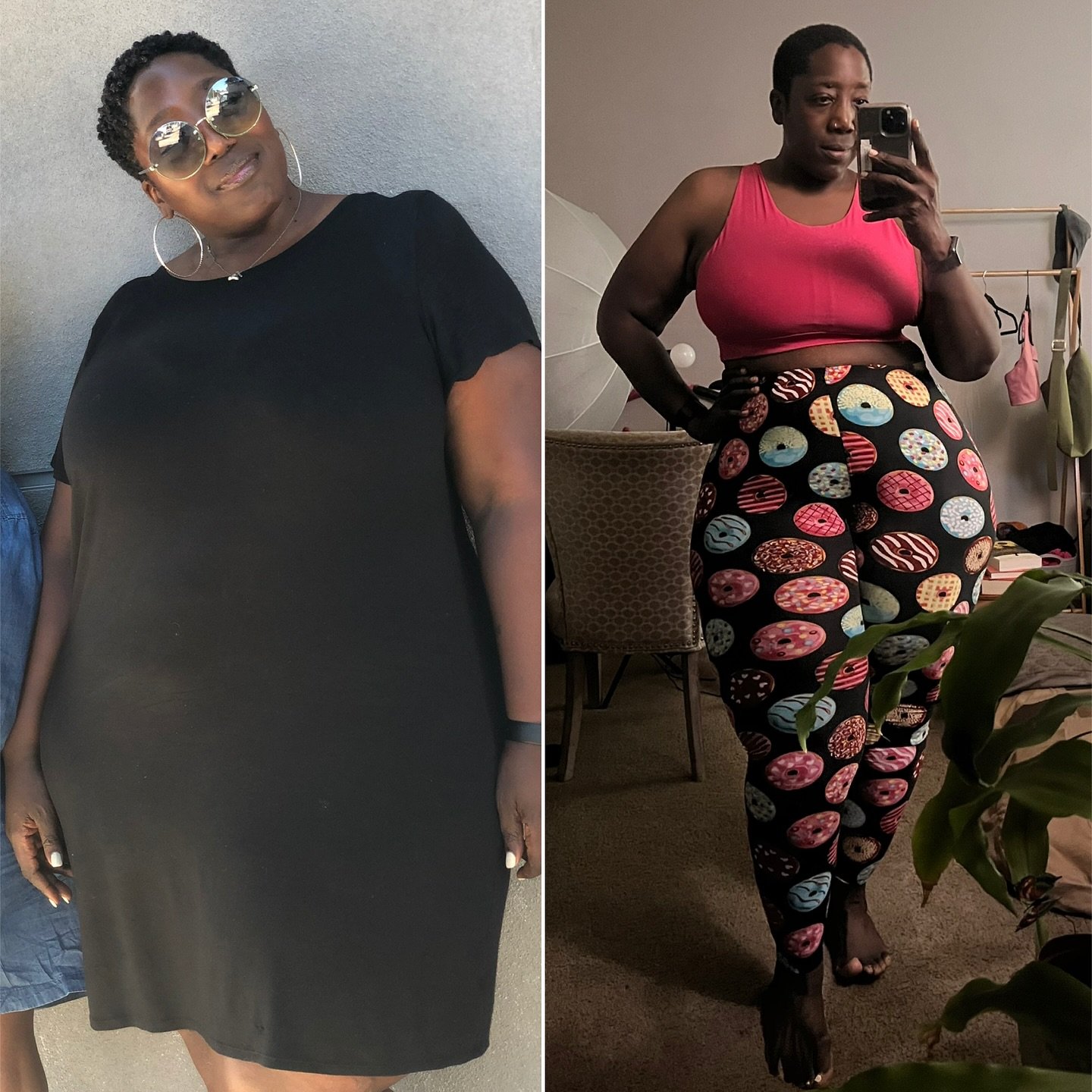 I remember her on the left. I remember how heavy life felt&mdash;physically, mentally, emotionally.
But I also remember the decision: Start where you are, with what you have.
No magic. No shortcuts. Just showing up, day after day.

This body has carr