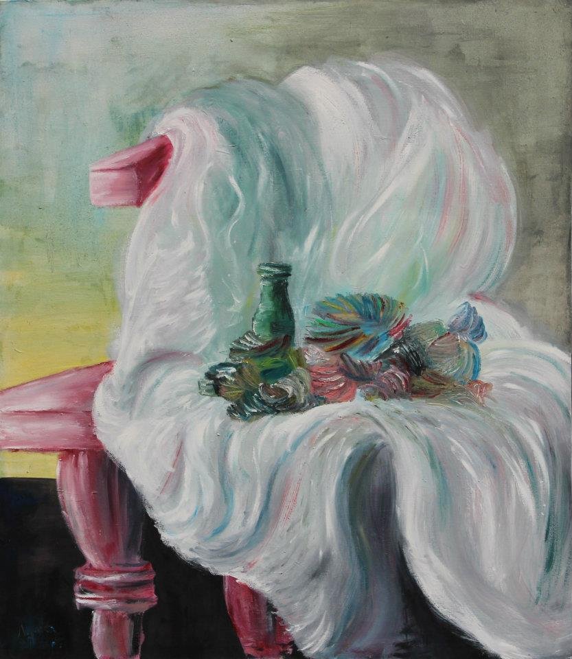 Cloth on Red chair - oil on canvas.jpg