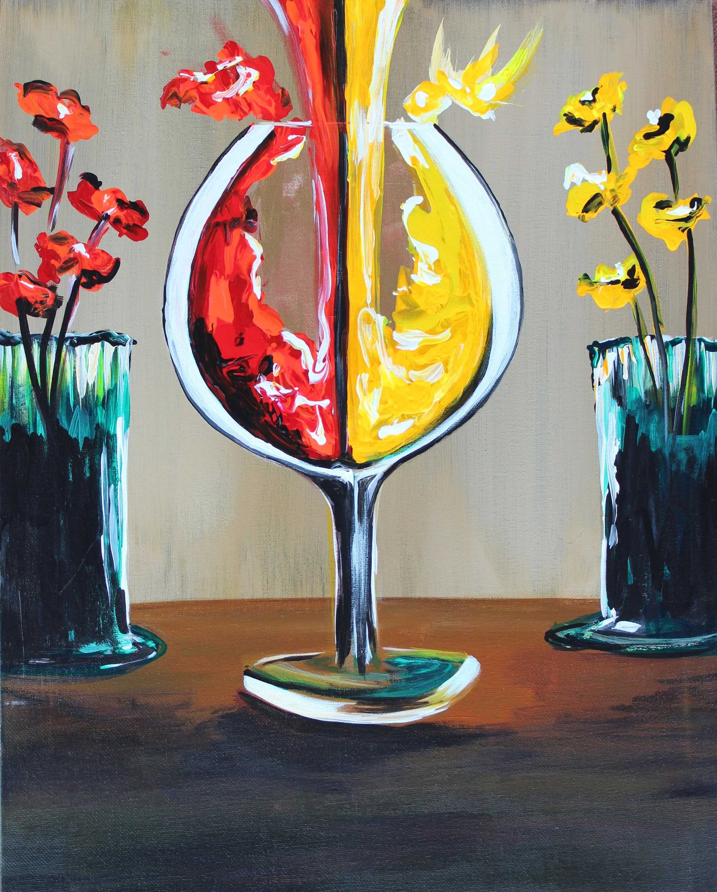 red,white wine with flowers.JPG