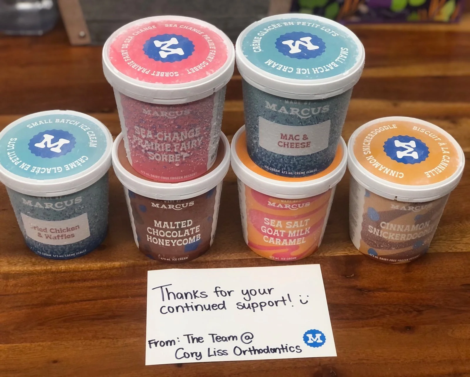 Thank you corylissortho for the cool treats. 
It looks like we have dinner &amp; dessert ;)🍨

#corylissortho