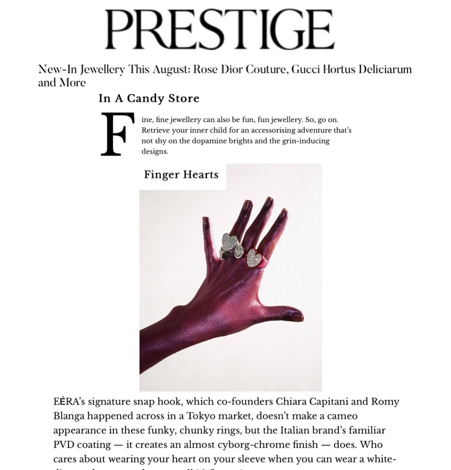 Thank you @prestigehk for including @eera and @beabongiasca in the Candy Store Jewelry feature 🍬