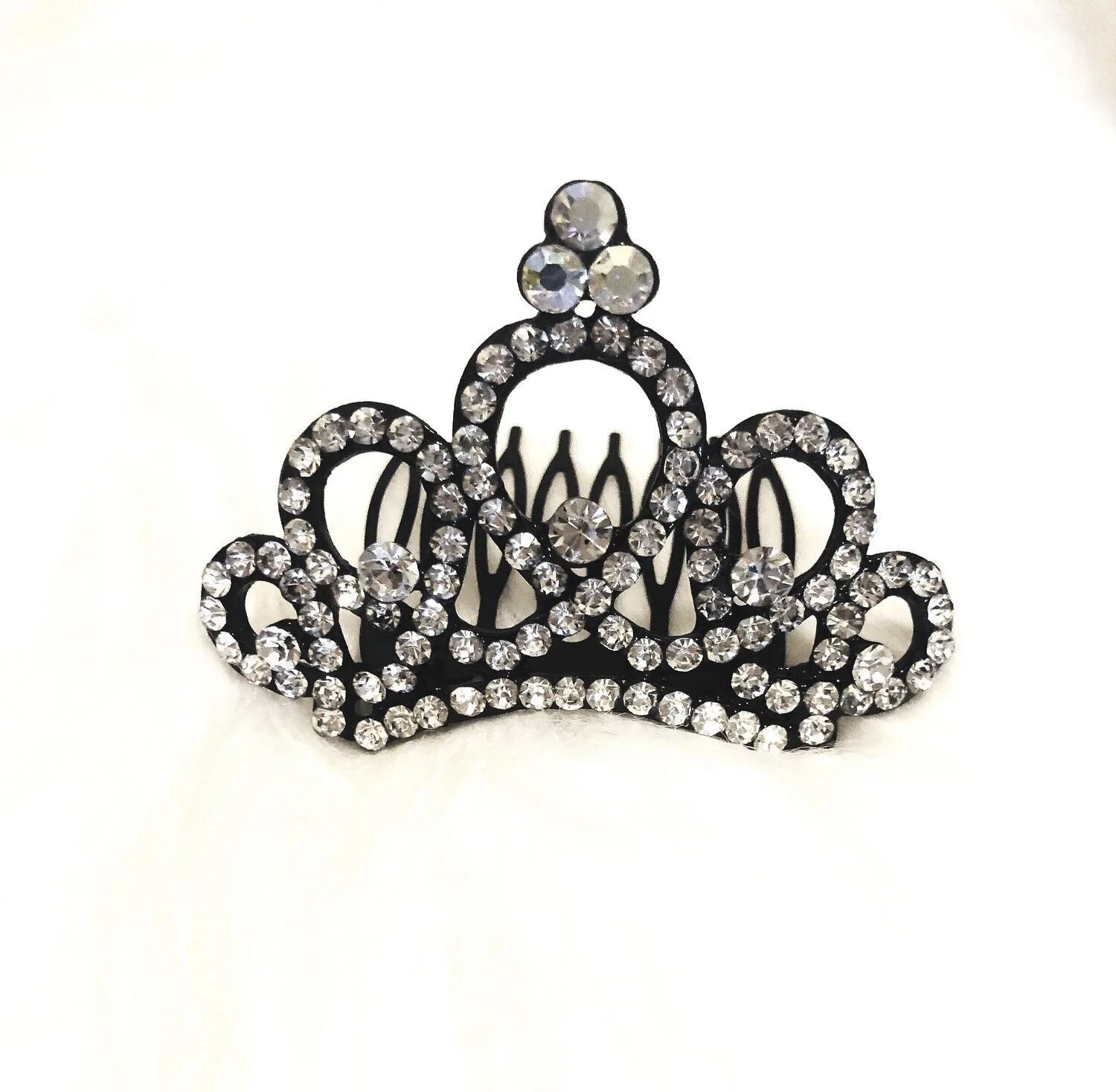 Rhinestone Crown Hair Combs