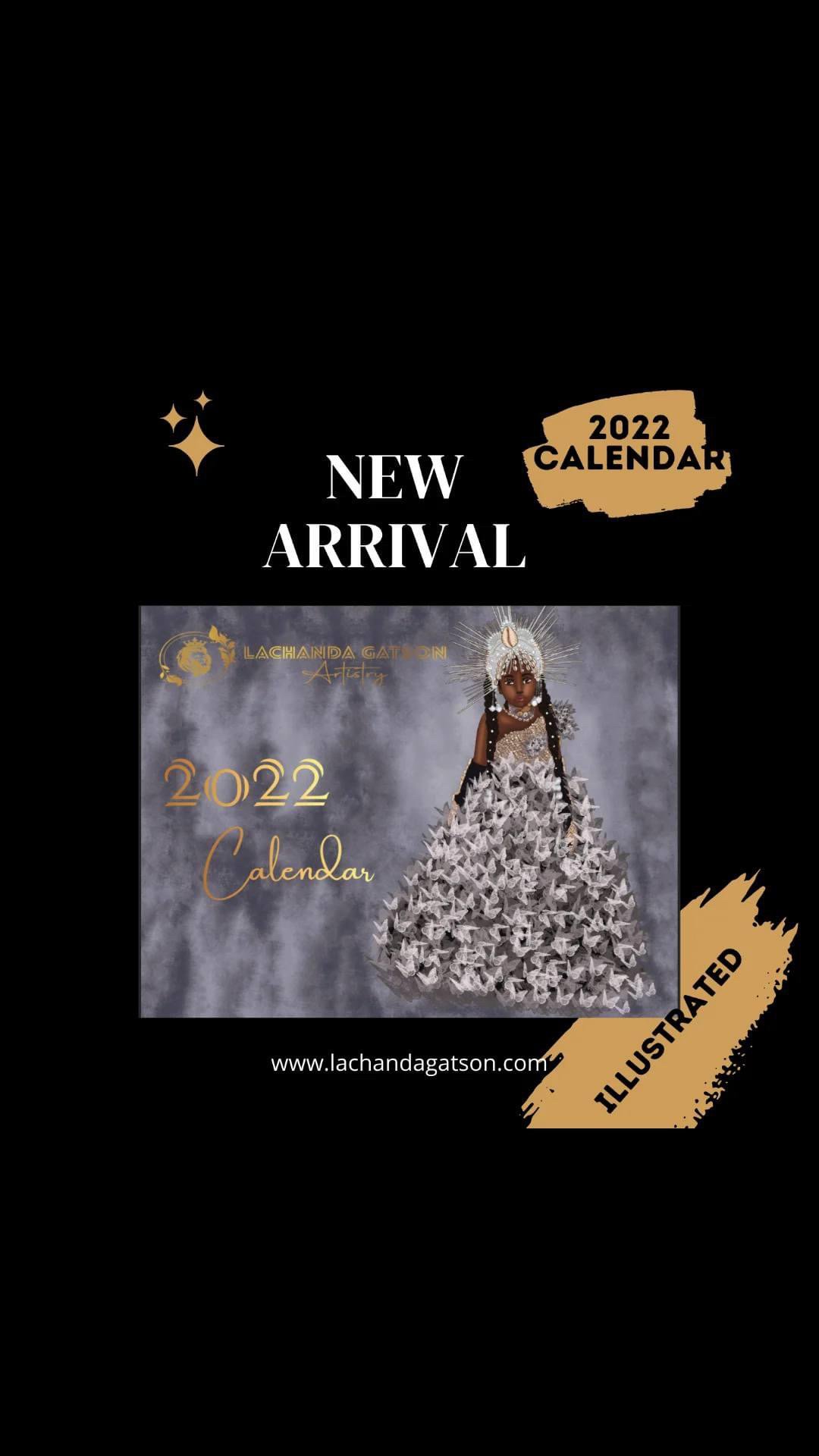 African American Princess  2022 Calendar (Illustrated Series)