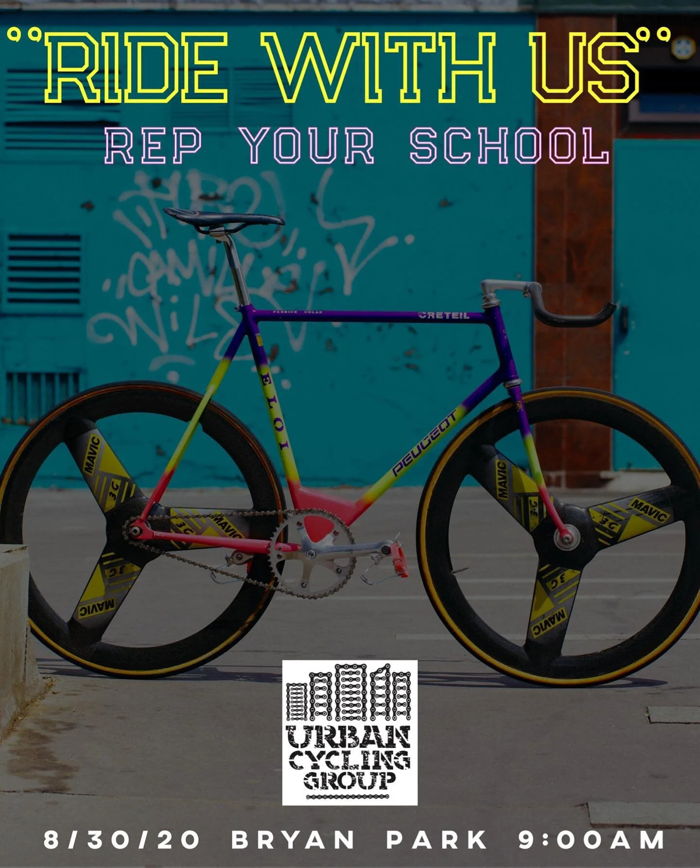 &ldquo;Ride with Us&rdquo; Rep Your School this Sunday. High school, College or any school that you have attended in your life time, wear a shirt or their colors. Let see what school represents the most.  We will be meeting at the the parking lot nea