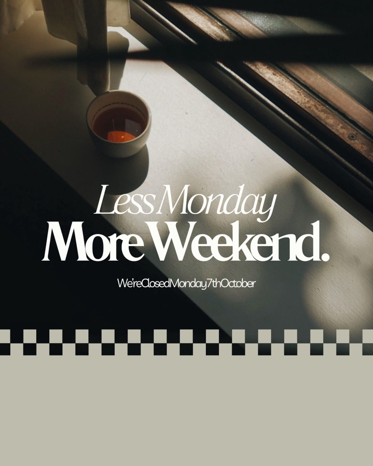 We're taking the long weekend, team. The office is closed today at midday for a family funeral, and we'll be back on Tuesday, the 8th of October, for our regularly scheduled programming.