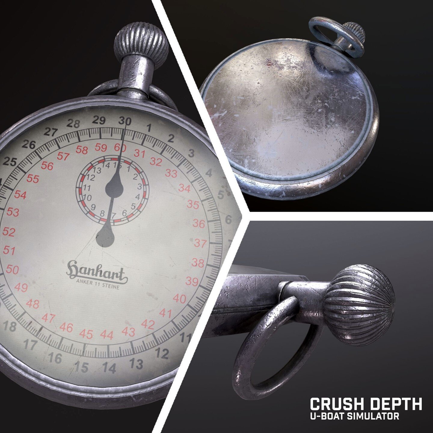 Torpedo chronometer texturing.