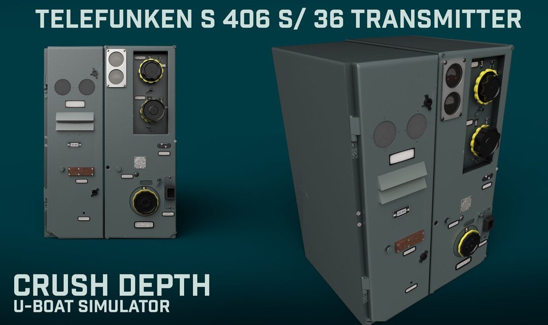 Telefunken S 406 S/36 transmitter
Frequency range: 3,750-15,000 kHz 
Power: 220 watts, 220 V AC
Weight: 220lbs