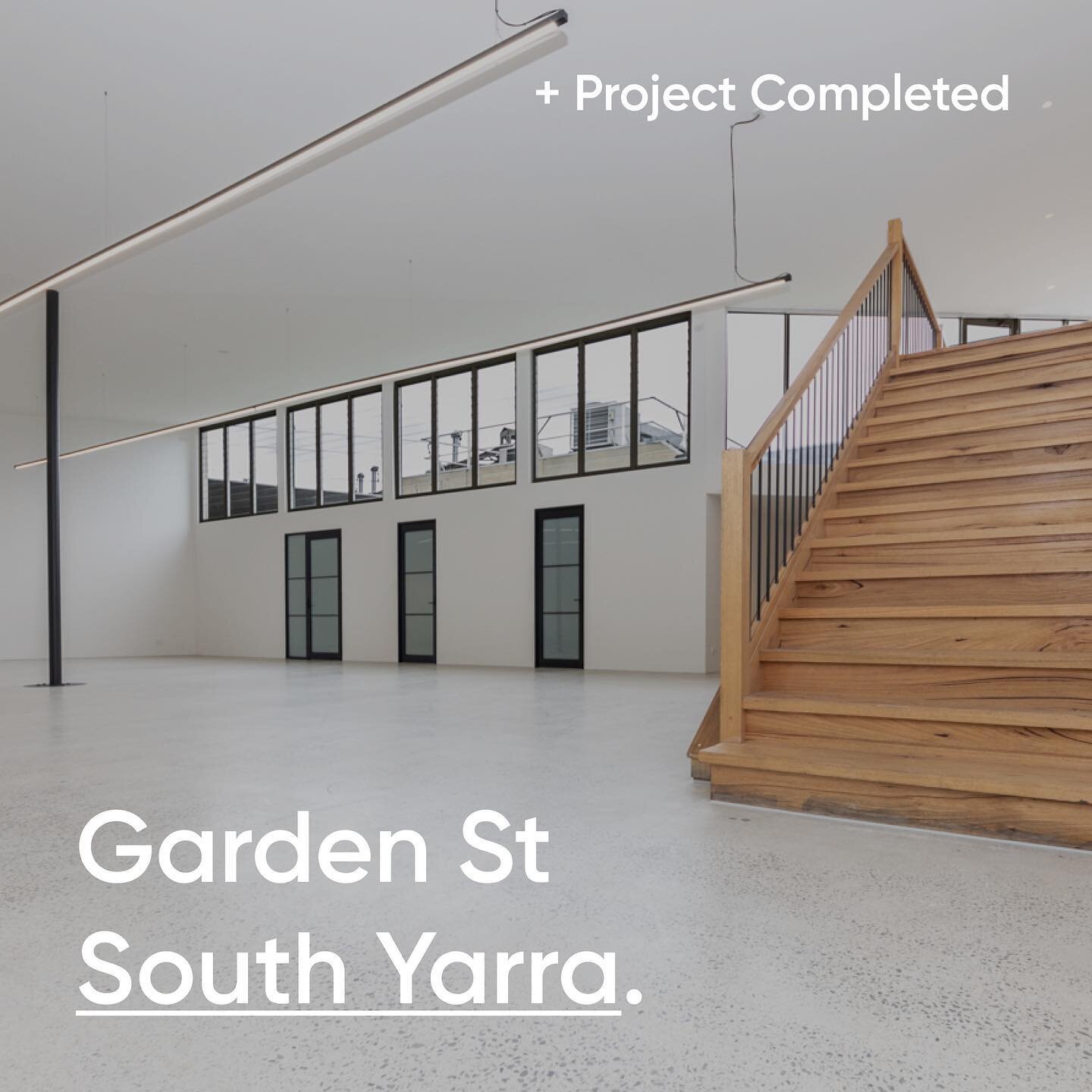 Project completed + 
Garden St, South Yarra. 
The Garden St project was completed 2 weeks ahead of the program and on budget. Unison Built completed the refurbishment of an existing gym to a commercial space ready for leasing by our friends at Gill P