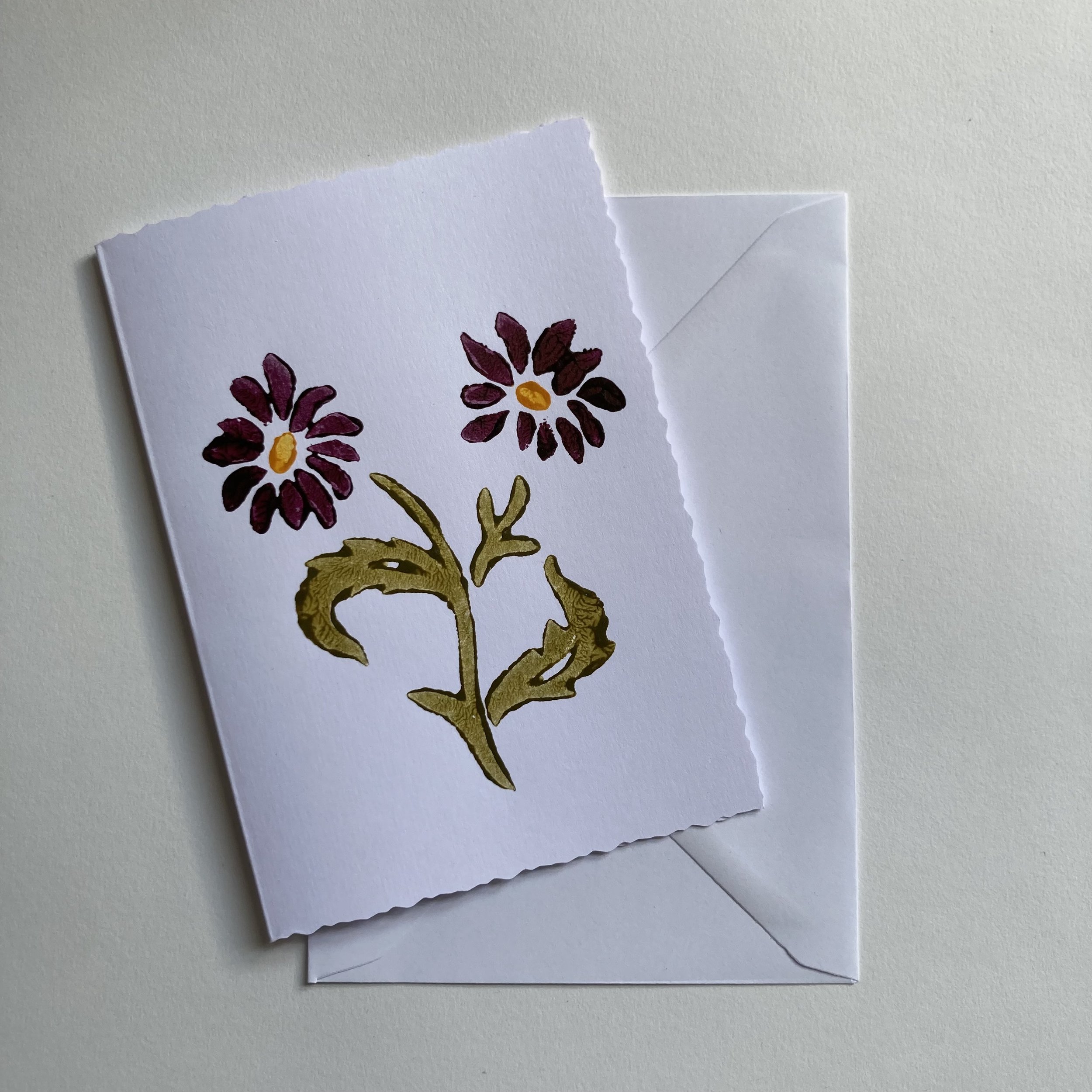 purple daisy with envelope.jpg