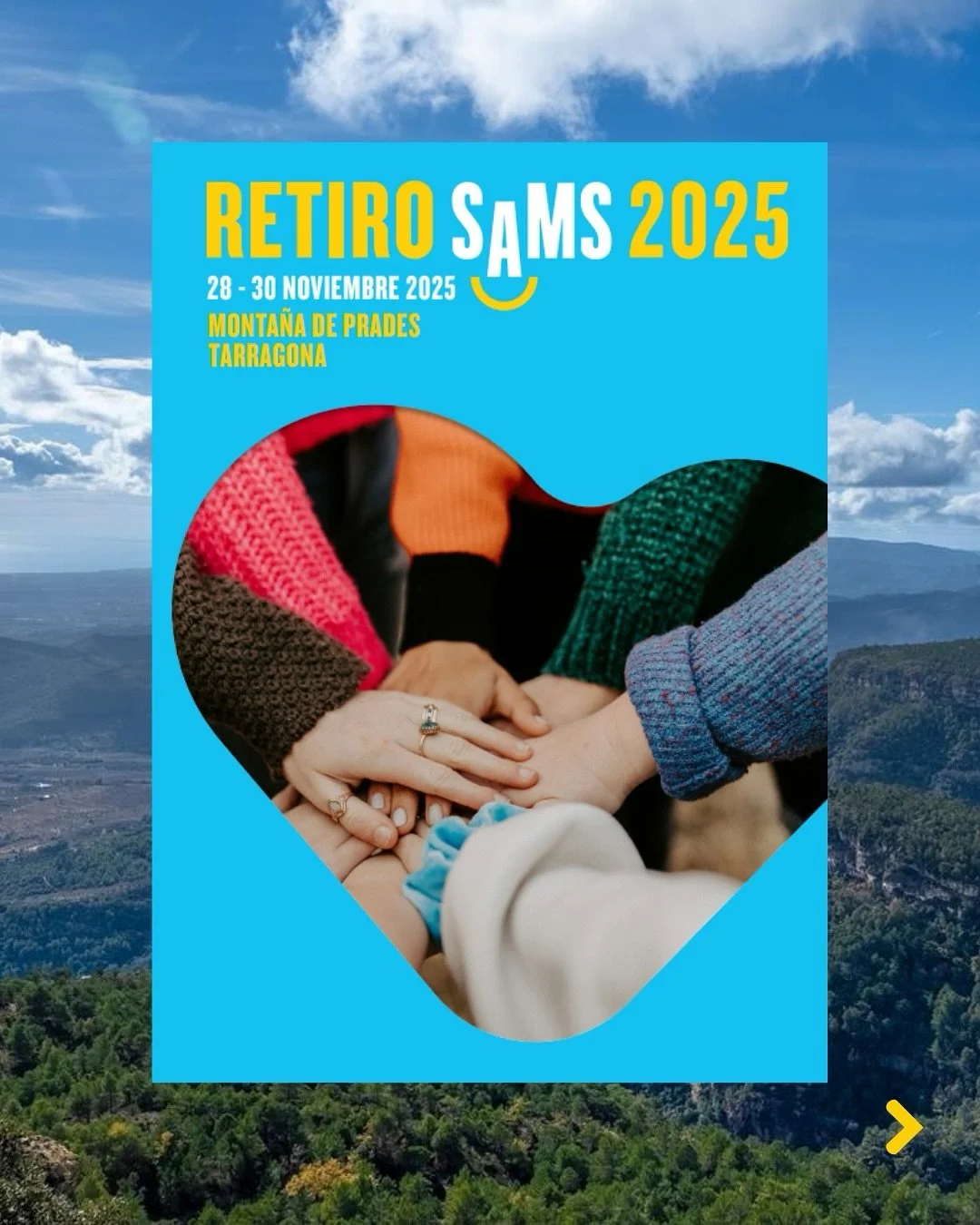 ¡Nos hace muchísima ilusión anunciar nuestro primer retiro SAMS! ✨🌿
Del 28 al 30 de noviembre, nos escapamos a las montañas de Prades (Tarragona) para vivir un fin de semana único, en plena naturaleza, donde descone