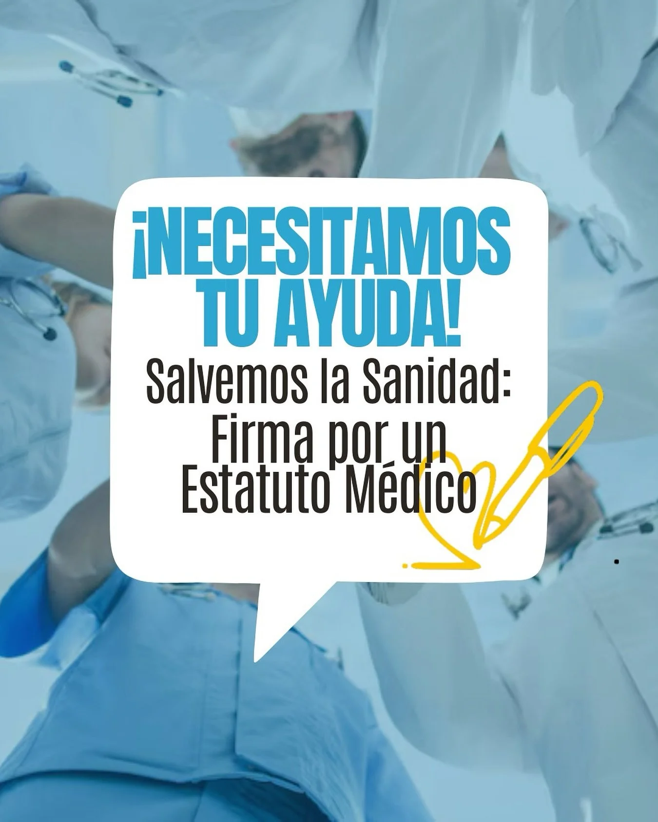 📢 La Sanidad que conoces est&aacute; en riesgo.

La pr&oacute;xima semana, los m&eacute;dicos de la Seguridad Social ir&aacute;n a huelga. No es solo por ellos: es por todos.

Porque si no frenamos el futuro que se plantea, los m&eacute;dicos de ma&