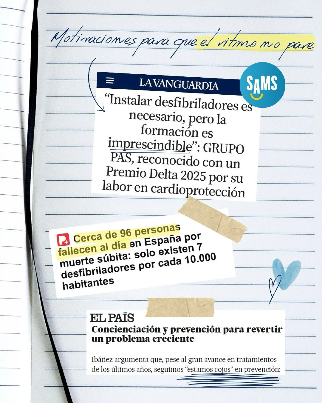 Las MOTIVACIONES para seguir luchando por sensibilizar sobre las #SAMS, para dar voz a los pacientes y sus familias, para seguir formando h&eacute;roes capaces de salvar vidas con sus manos, para seguir cardioprotegiendo espacios, NUNCA FALTAN 💪🏽.
