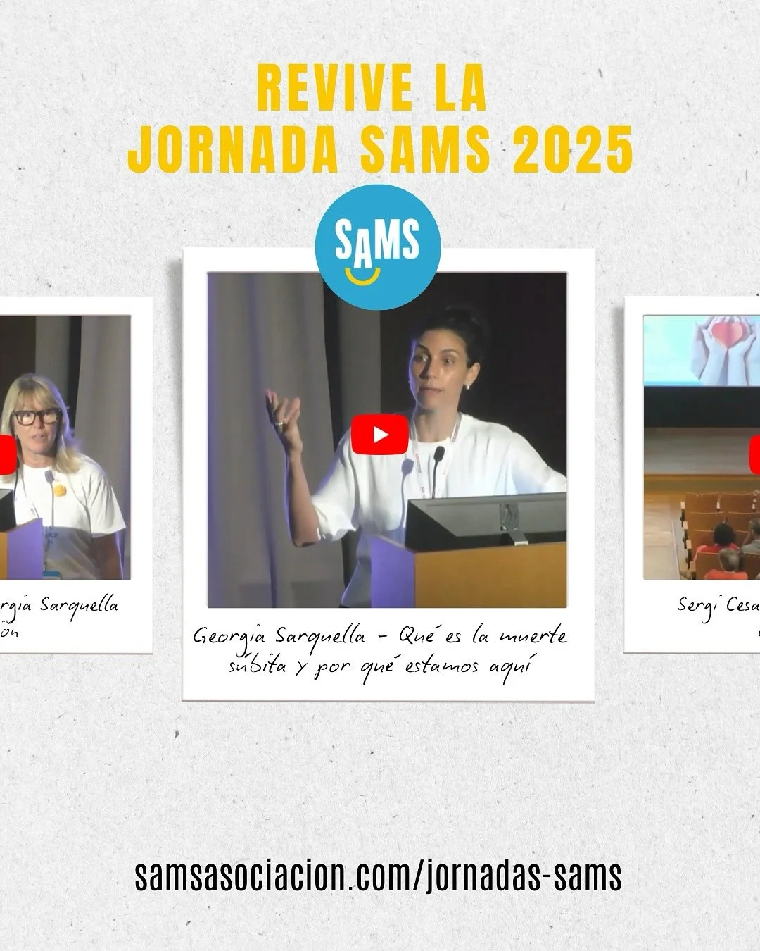 A ver, que tenemos claro que la Jornada SAMS es un pozo de sapiencia incre&iacute;ble, pero subiendo los v&iacute;deos de cada charla a nuestra web nos hemos vuelto a sorprender de la suerte que tenemos de rodearnos de todos vosotros.

🫂De todas las