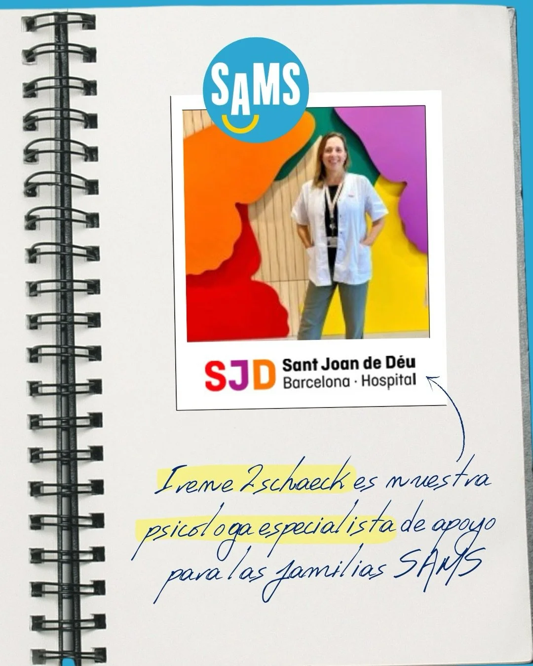 Desde hace varios a&ntilde;os, facilitamos atenci&oacute;n psicol&oacute;gica en la Unidad de Arritmias de Sant Joan de D&eacute;u 🏥. Irene Zschaeck es nuestra especialista, que realiza un acompa&ntilde;amiento de los pacientes pedi&aacute;tricos y 