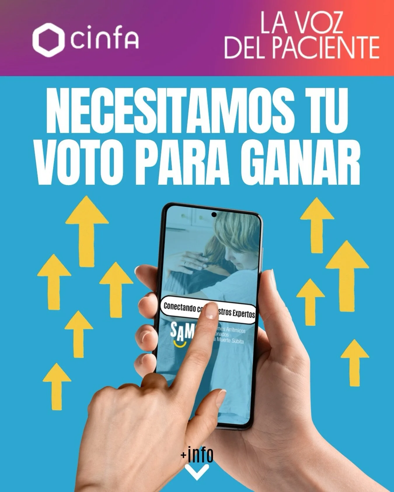 📣&iexcl;&iexcl;Necestiamos tu ayuda!! Estamos muy cerca de entrar en la lista de los 100 proyectos m&aacute;s votados: VOTA, COMPARTE, MENCIONA para que juntos podamos lograrlo: 
🗳️ https://lavozdelpaciente.cinfa.com/s/24118 

Las votaciones para &