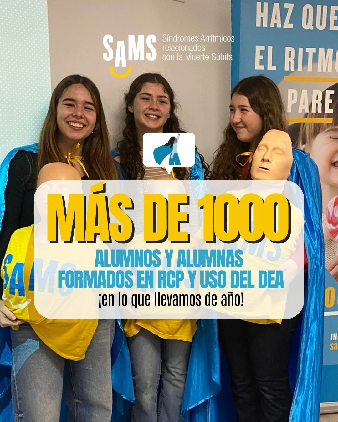 M&aacute;s de 1000 alumnos y alumnas capaces de salvar vidas con sus propias manos gracias a nuestras formaciones en #RCP 🫀 y uso del #DEA ⚡&iexcl;y solo estamos a mayo!:

CE Montseny
Col&middot;legi Reial Monestir de Santa Isabel
Col&middot;legi Te