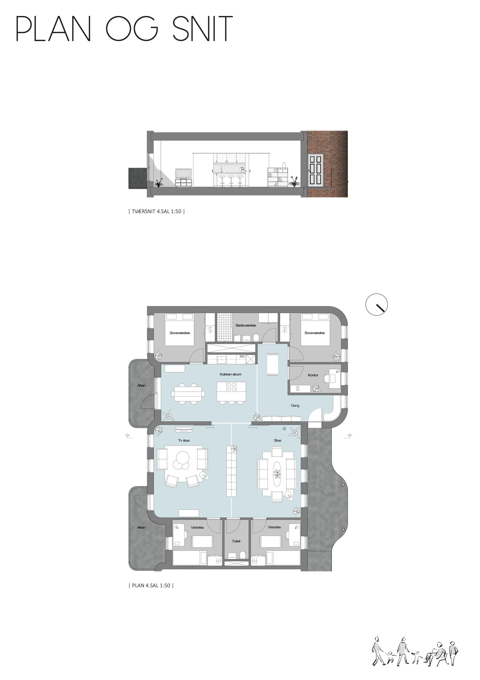 Plan og Snit 1:50