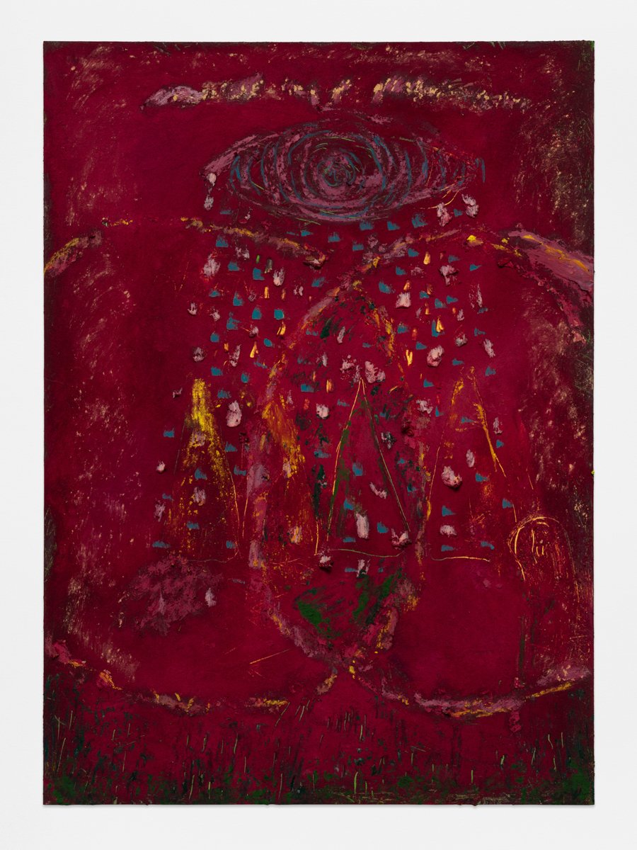 Mimi Lauter, ML.130, 2025. Soft pastel and oil pastel on paper, 35.5 x 26 cm.