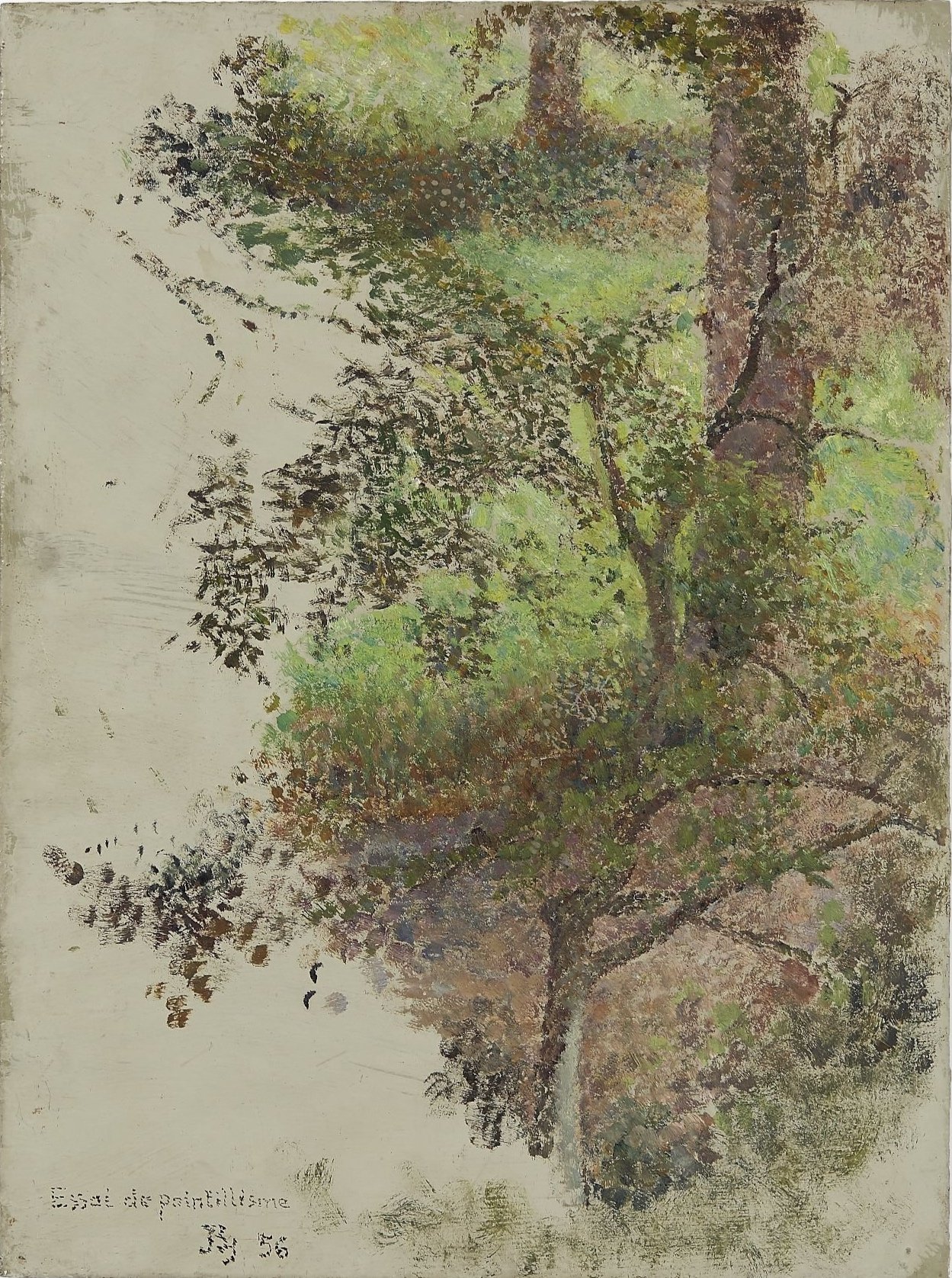 Balthus, Essai de Pointillisme, 1956. Oil on panel, 49 x 36 cm.