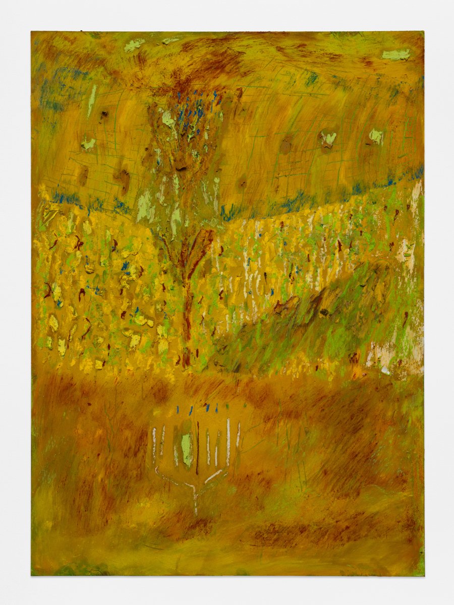 Mimi Lauter, ML.129, 2025. Soft pastel and oil pastel on paper, 35.5 x 26 cm.