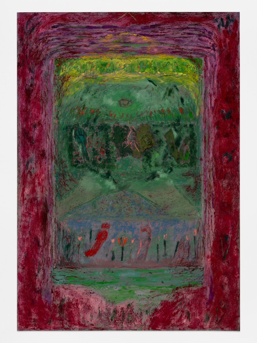 Mimi Lauter, ML.132, 2025. Soft pastel and oil pastel on paper, 100 x 70 cm.