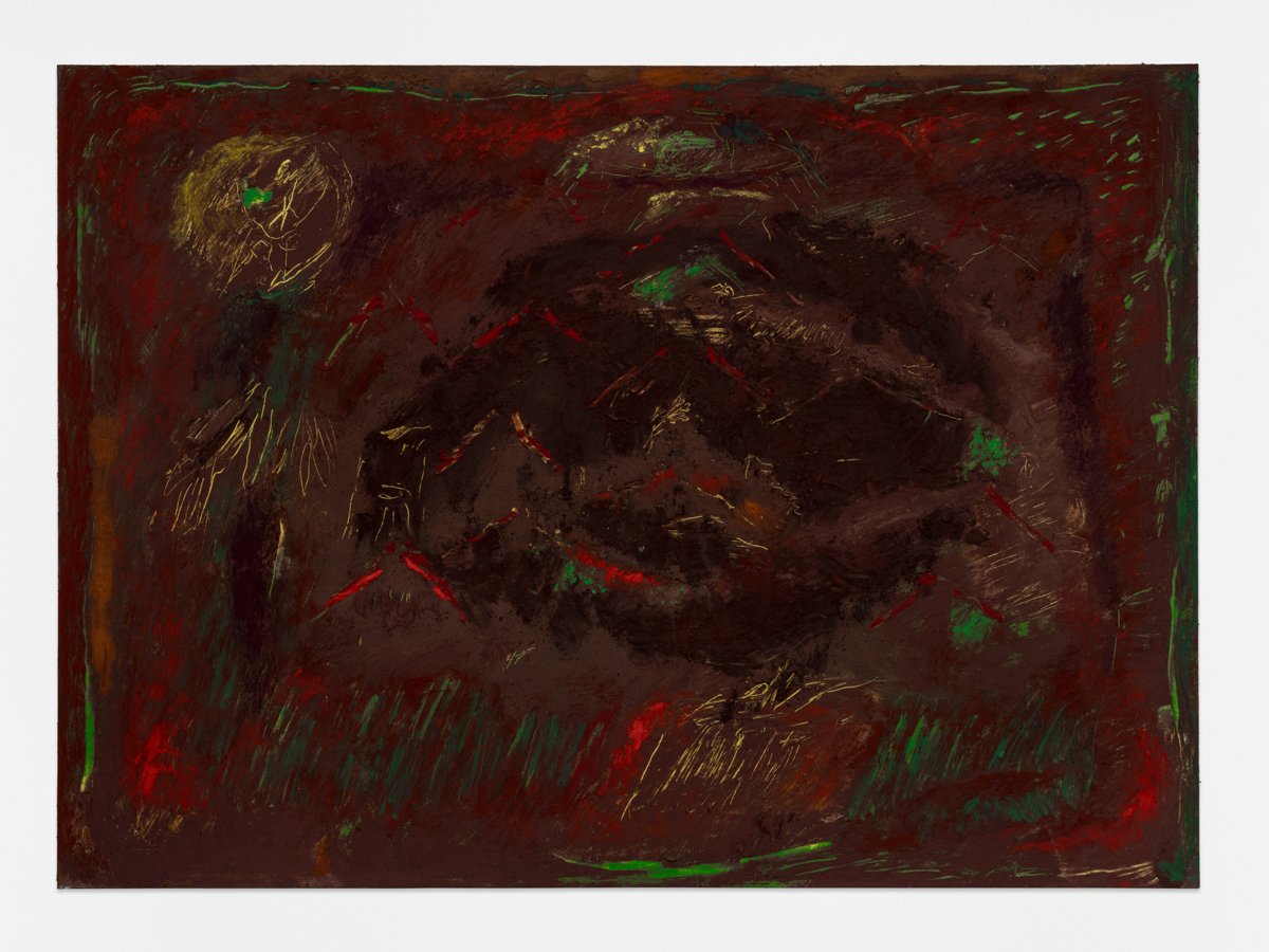 Mimi Lauter, ML.127, 2025. Soft pastel and oil pastel on paper, 26 x 35.5 cm.