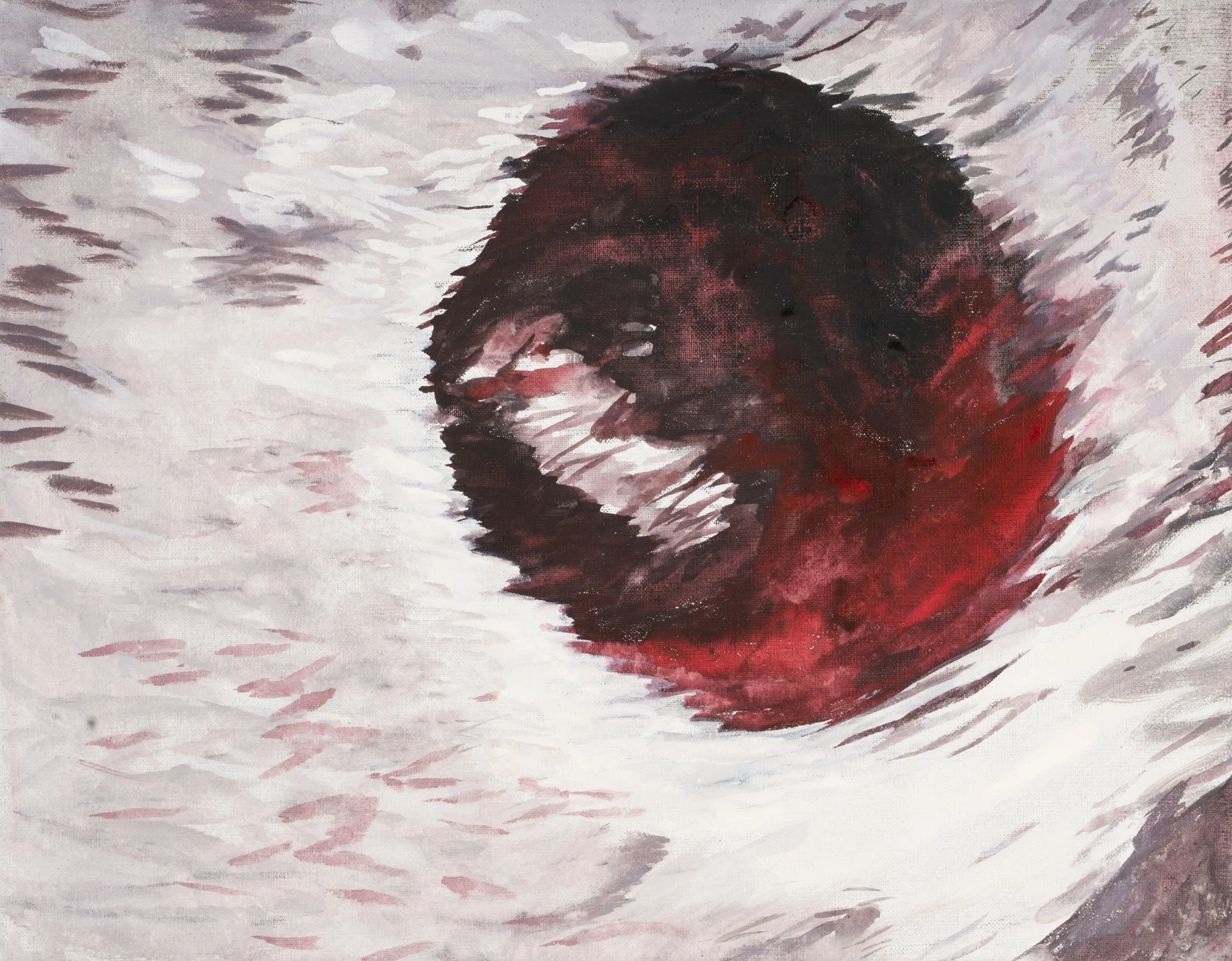 Dorothea Stiegemann, Untitled, 2022. Watercolour on linen, 35 x 45 cm.