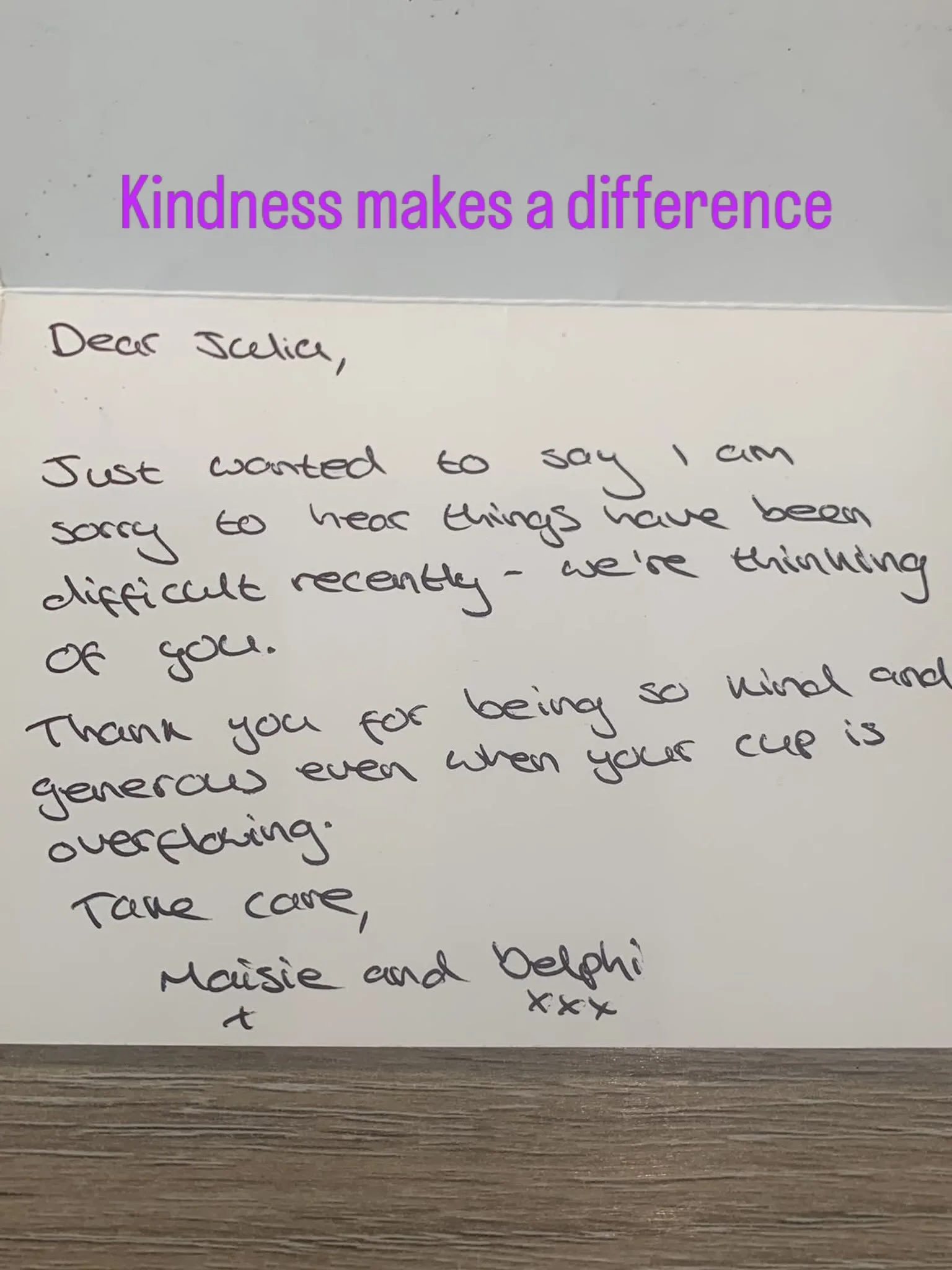 I wasn&rsquo;t planning on sharing this, but alongside these lovely reviews I also received this beautiful card from one of my wonderful clients. It brought a few tears to my eyes. 💜 Kindness really does make a difference #bestclientsever #kindnessi