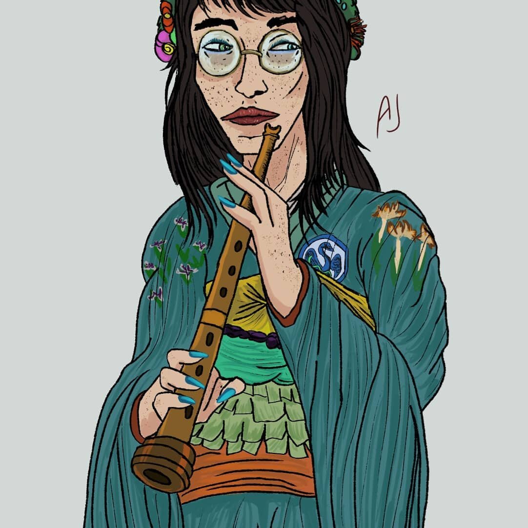 Daidoji &quot;Lady Flute&quot; Inshi was a scholar of the Hare Clan, until she got the attention of the court for her talent as a composer and shakuhachi player. She joined the Hiramori after marrying a minor vassal; after he died, Daidoji Inshi was 