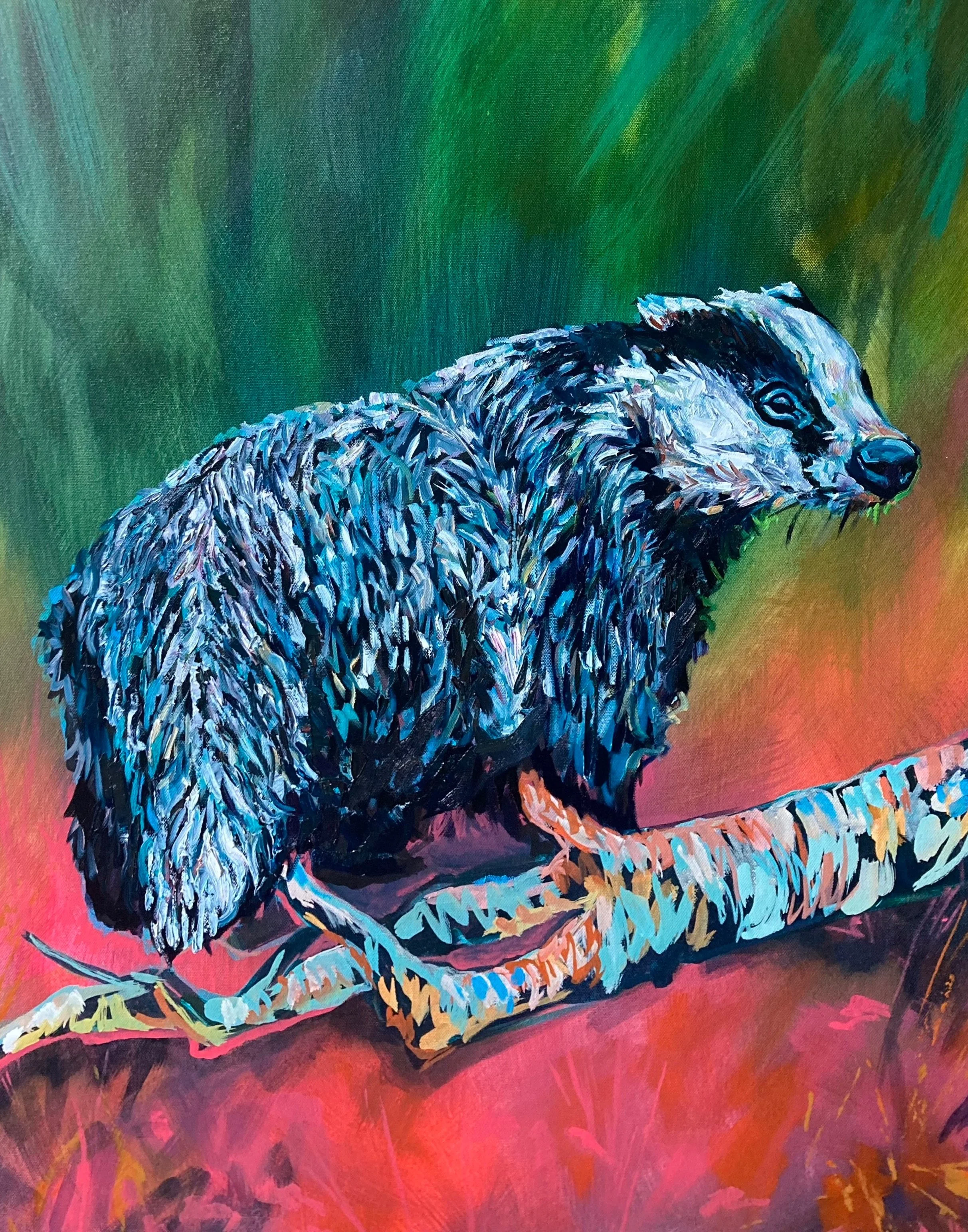 'Don't Look Back' 60 x 75cm | Badger | SOLD