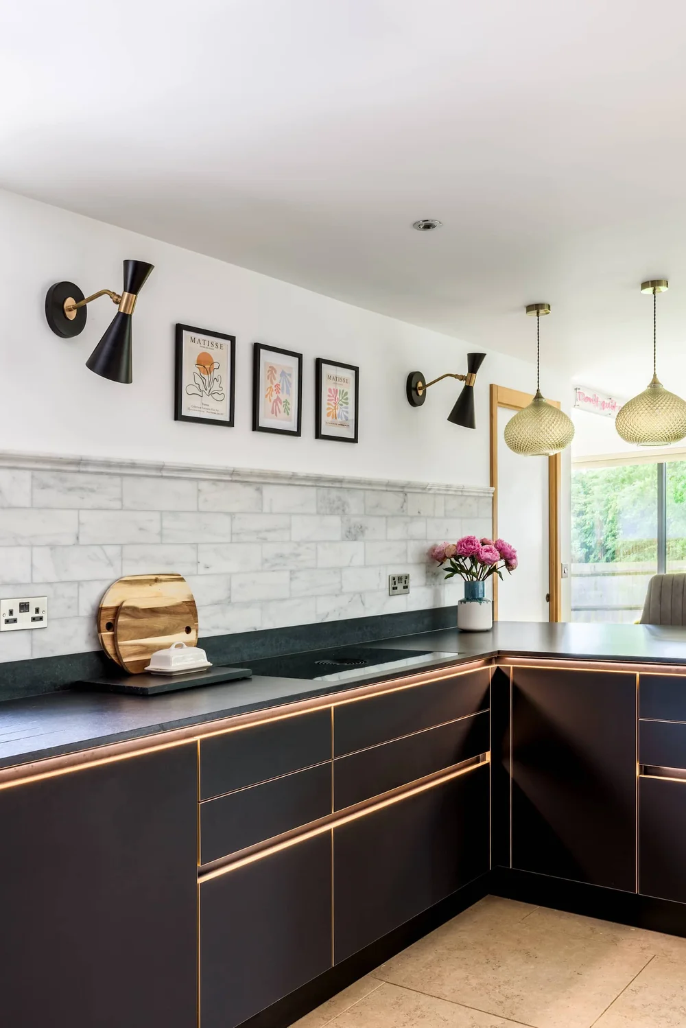 Black Industrial Chic Kitchen Design in Horley | The Kitchen Store