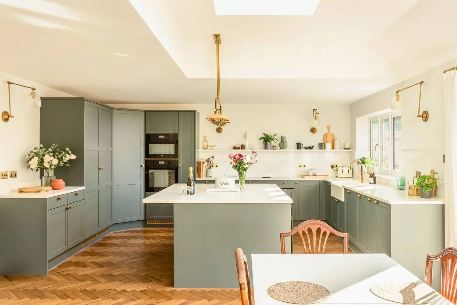 Jenny and Joss' gorgeous green kitchen in Cuckfield