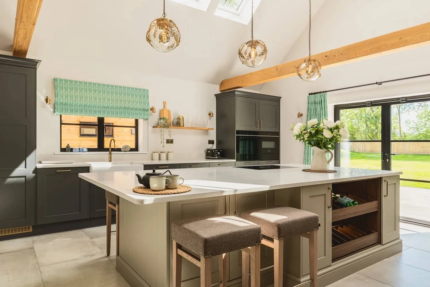 Spacious barn conversion Masterclass Marlborough kitchen