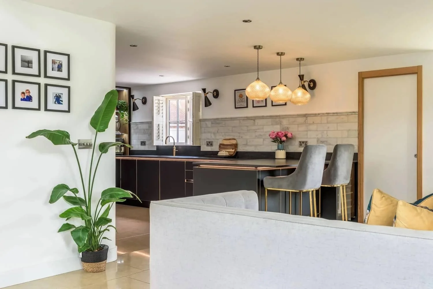 Refined Nolte 'Flair' kitchen in black, Horley