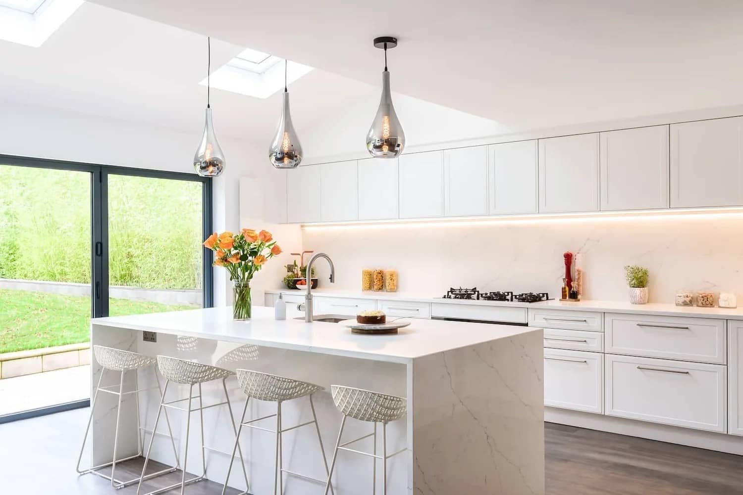 Multifunctional white Nolte shaker kitchen in Withdean