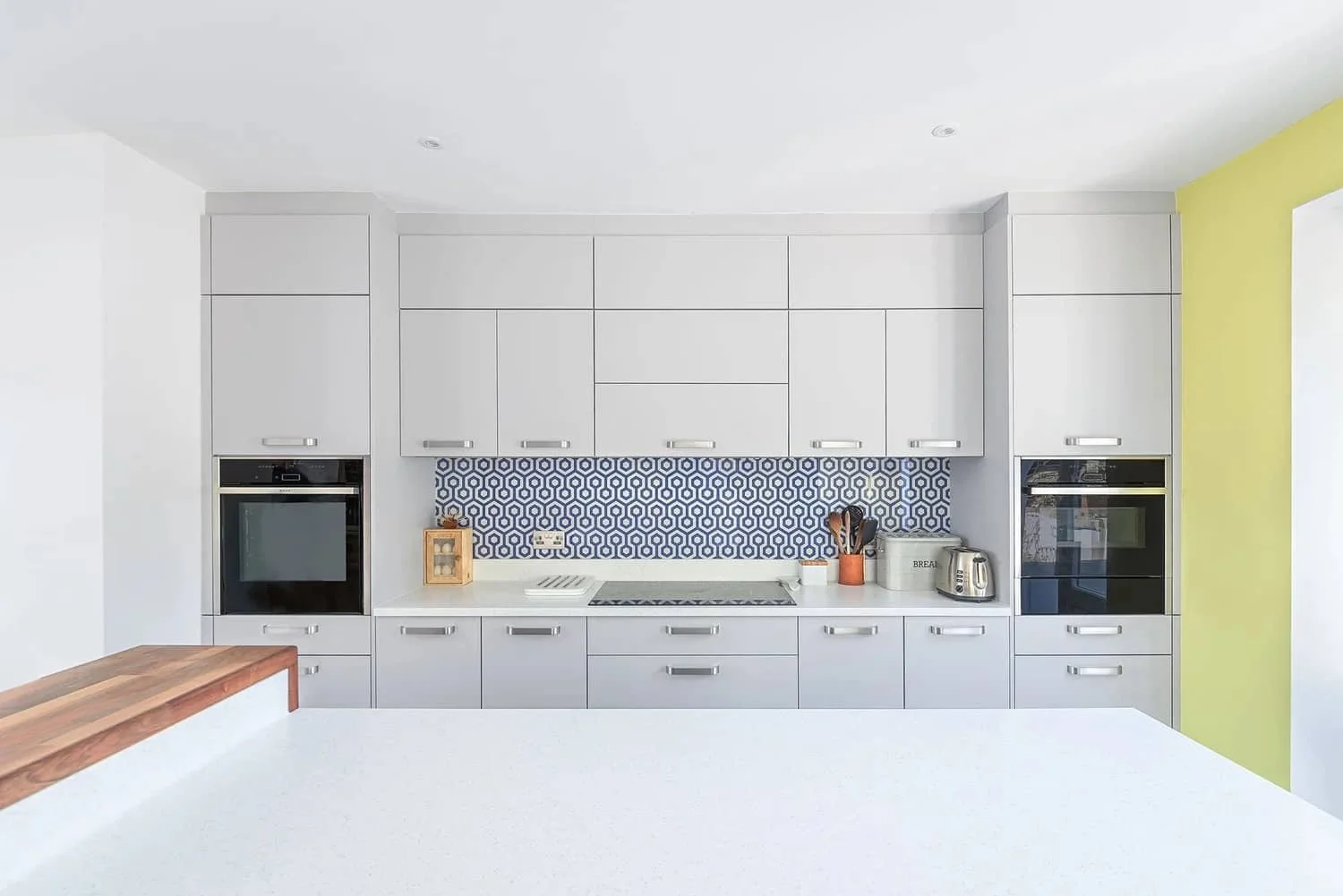 Deep blue and white Nolte kitchen in Rottingdean