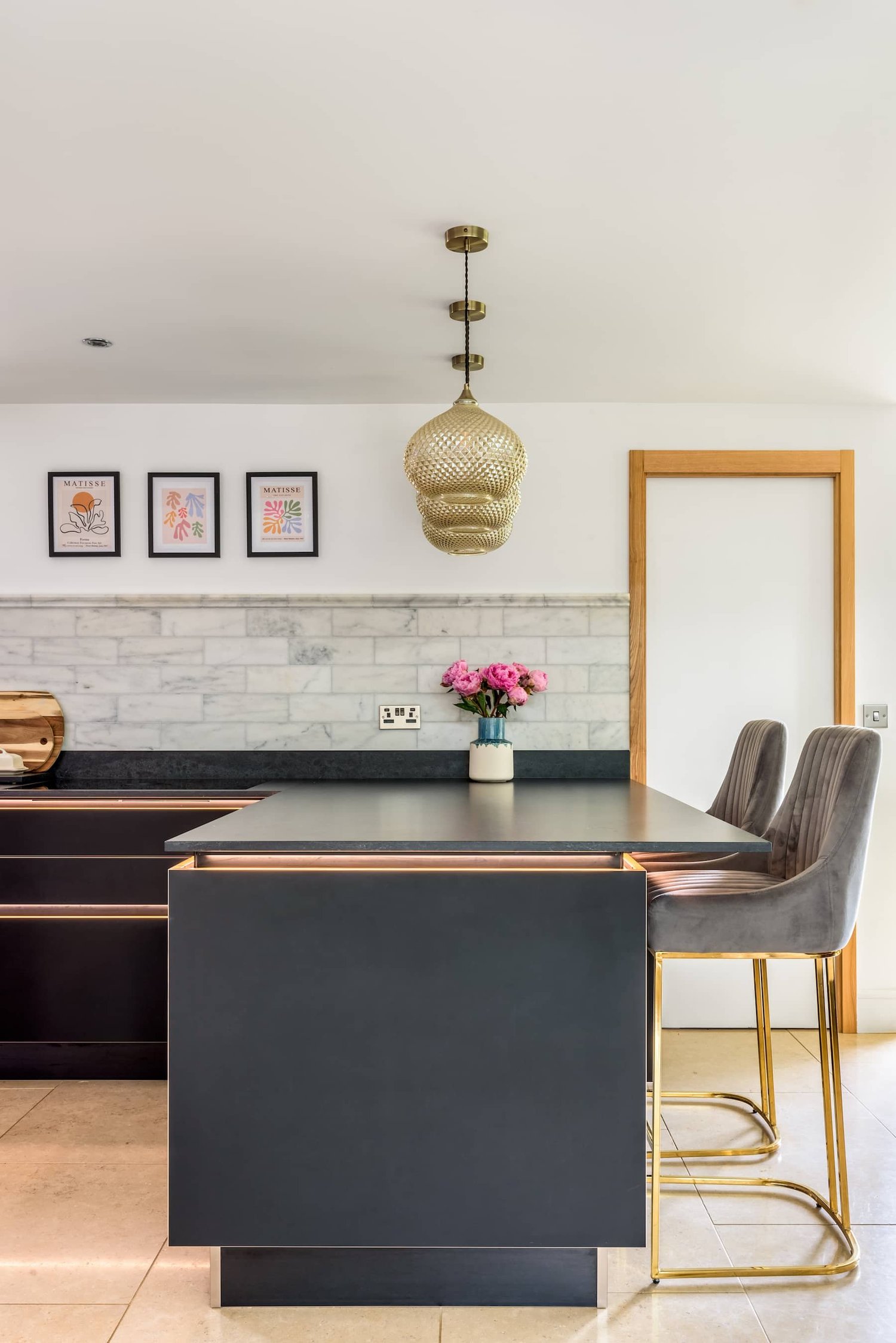 Black Industrial Chic Kitchen Design in Horley | The Kitchen Store