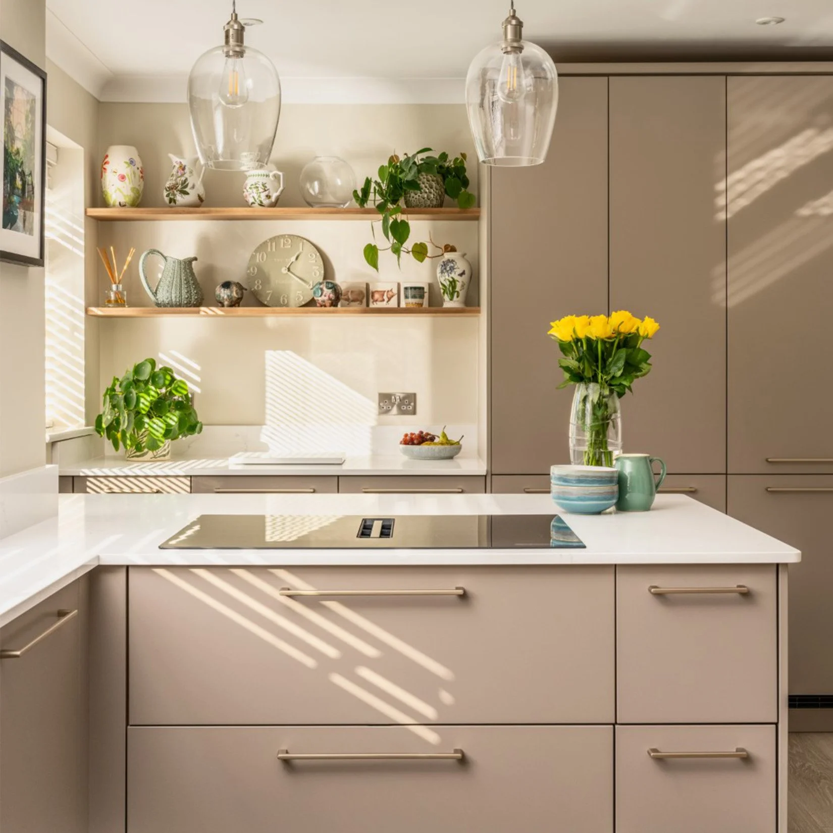 Dave and Jan's Contemporary Nolte kitchen with sociable peninsula, Burgess Hill