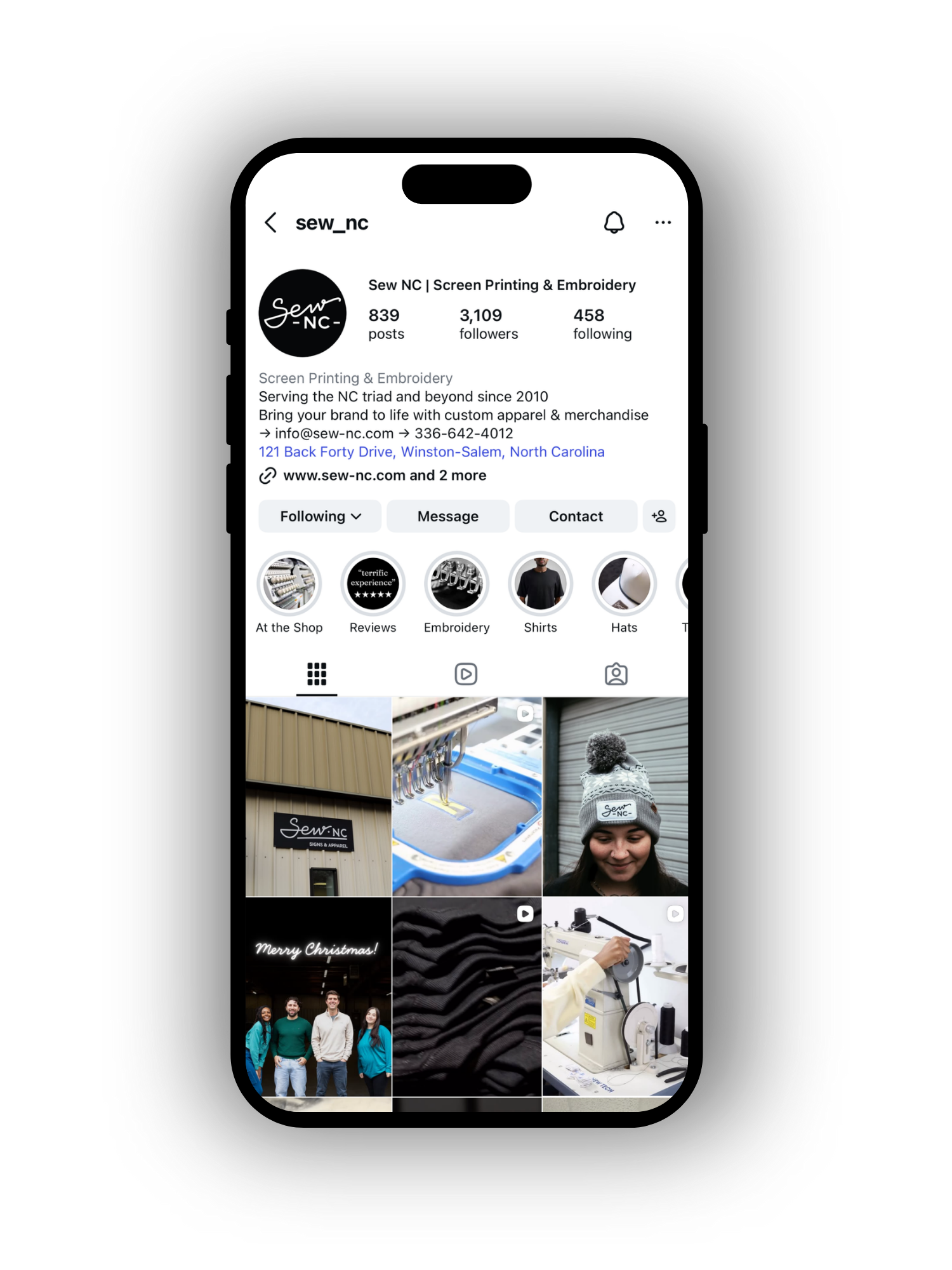 Social Media Management for Sew NC (2024 – present)