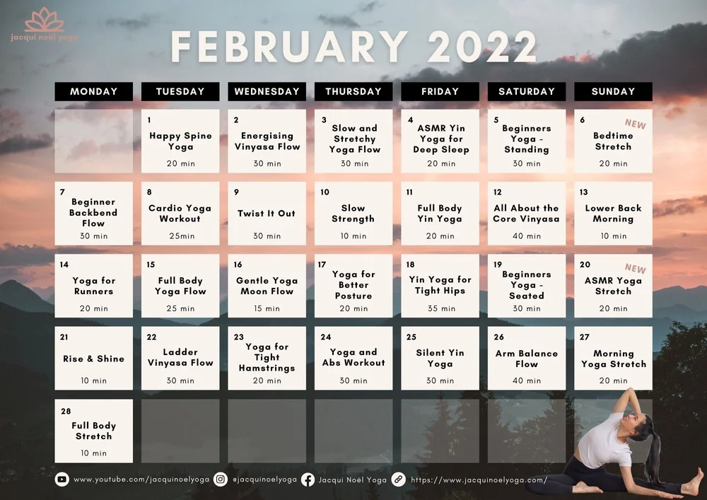 Yoga Calendar — Jacqui Noël Yoga