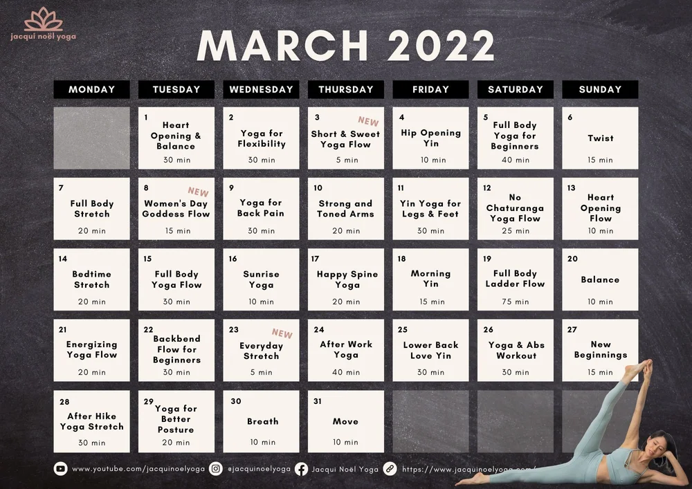 Yoga Calendar — Jacqui Noël Yoga