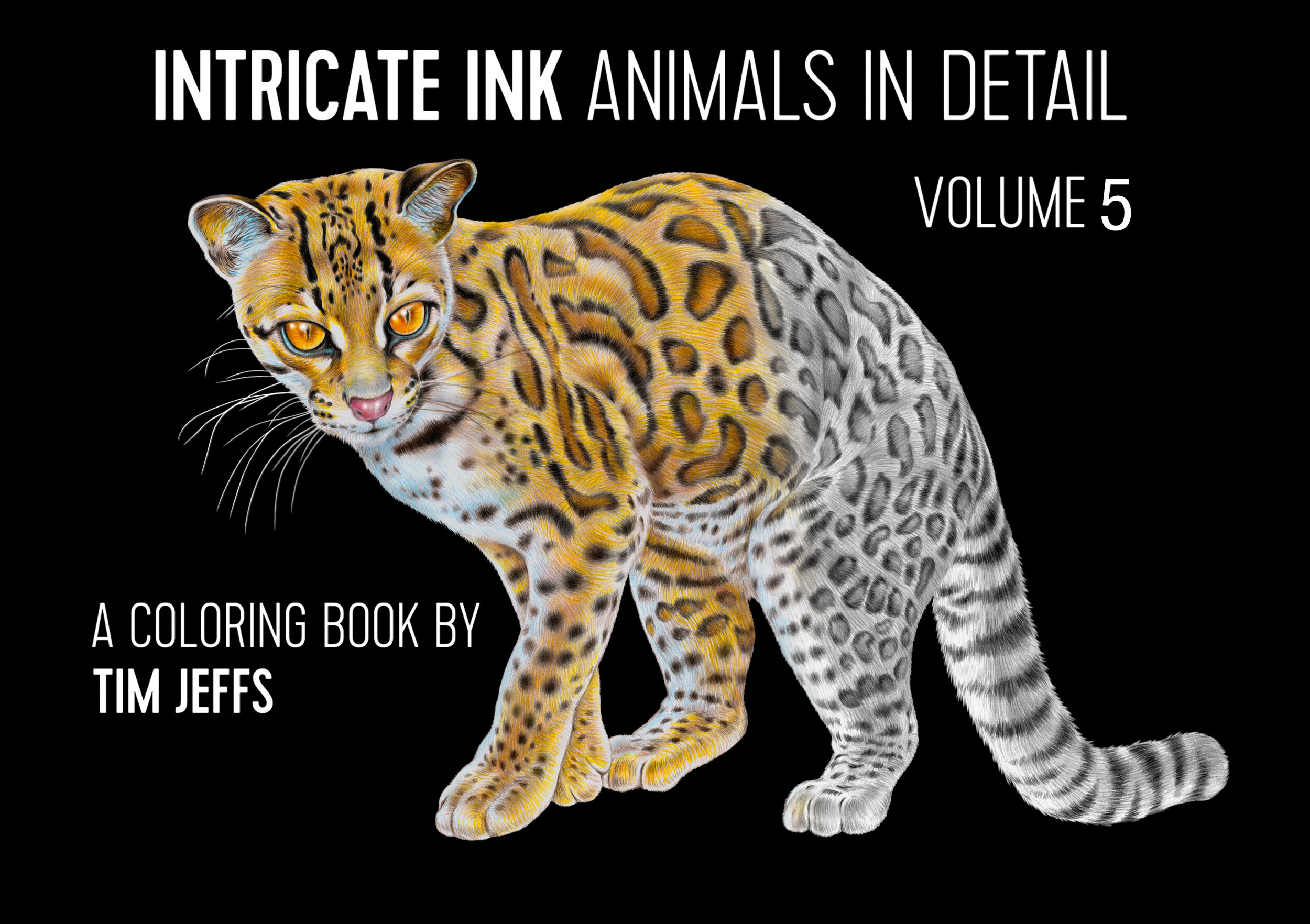 Intricate Ink Animals In Detail Printed Coloring book Series