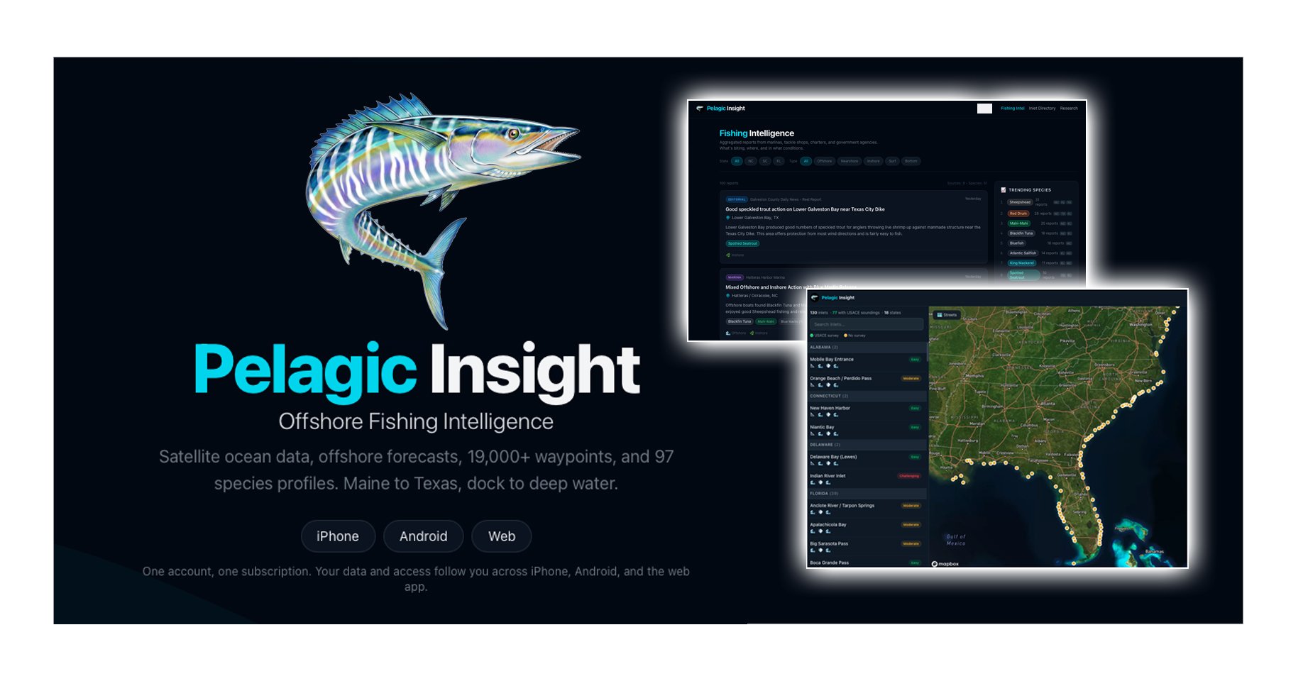 Pelagic Insight Offshore Fishing Intelligence App.